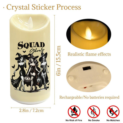 Squad Ghouls Witch Halloween Flameless LED Candle-MoonChildWorld