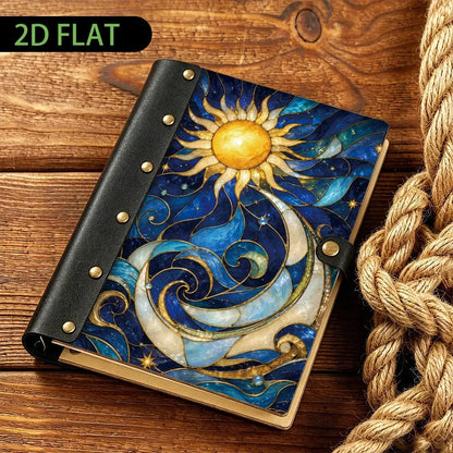 Stained Glass Sun Moon Journal - Book of Shadows - MoonChildWorld