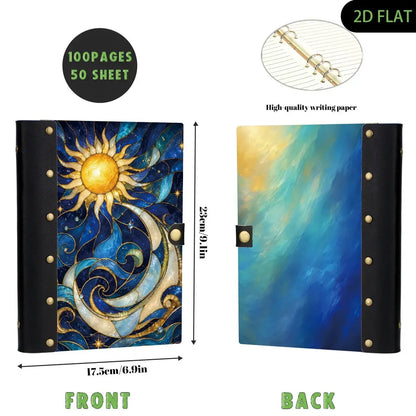 Stained Glass Sun Moon Journal - witchy gifts - MoonChildWorld
