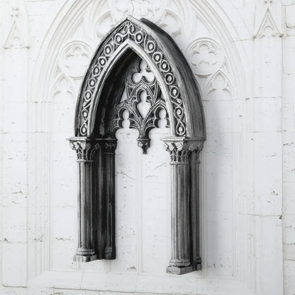 Gothic church window wall art – witchy altar backdrop styled