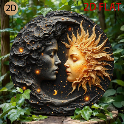 Sun and Moon Metal Sign Celestial Home Decor-MoonChildWorld