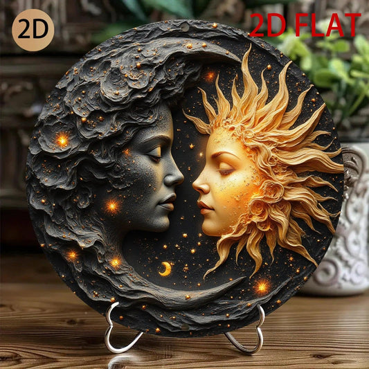 Sun and Moon Metal Sign Celestial Home Decor-MoonChildWorld