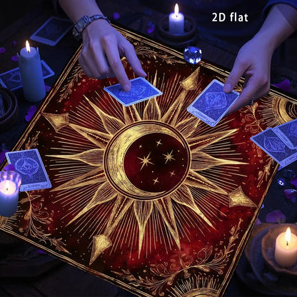 Astrology tarot tablecloth – square divination mat size reference