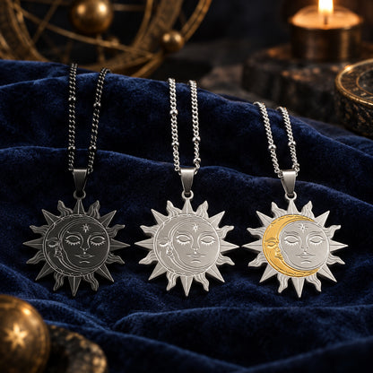 Sun Moon Face Necklace — ritual scene detail 1