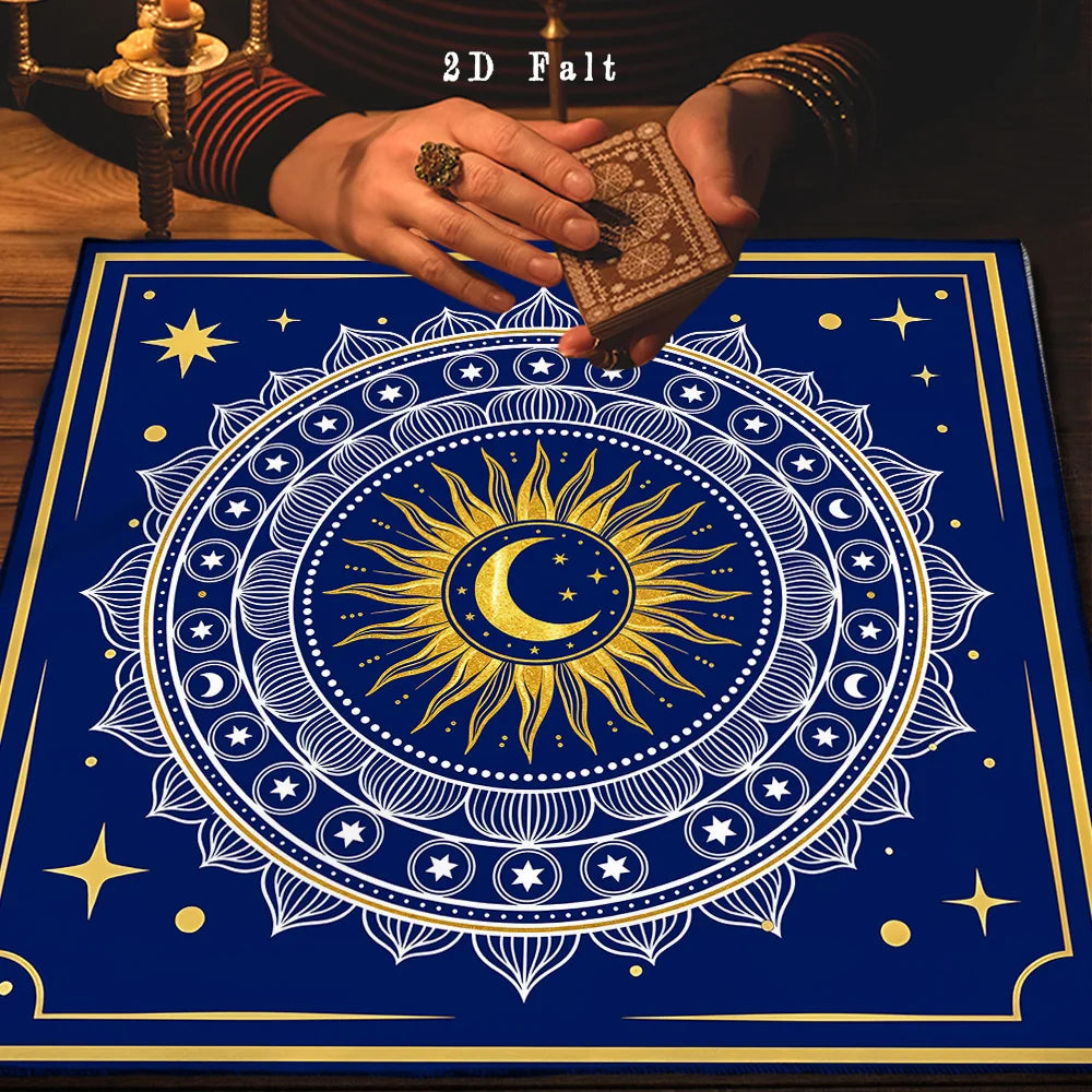 Sun Moon Mandala Tarot Cloth for Divination Reading-MoonChildWorld