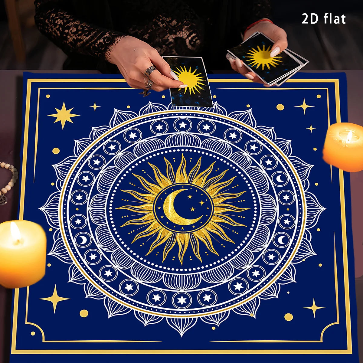 Sun Moon Mandala Tarot Cloth for Divination Reading-MoonChildWorld