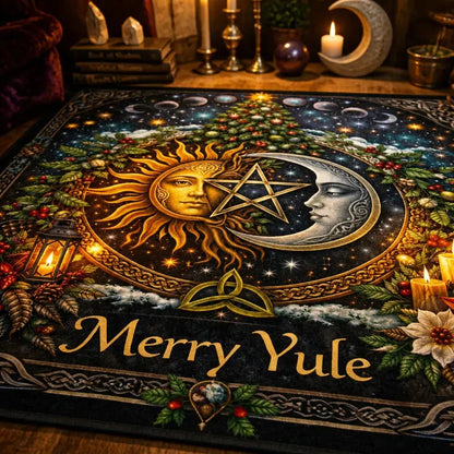 Sun & Moon Wiccan Area Rug for Yule Decor – Celestial Pagan Yule Carpet_mockup_3.webp