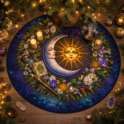Sun and Moon Celestial Yule Tree Skirt – Pagan Witchy Gothic Decor_mockup_2.webp