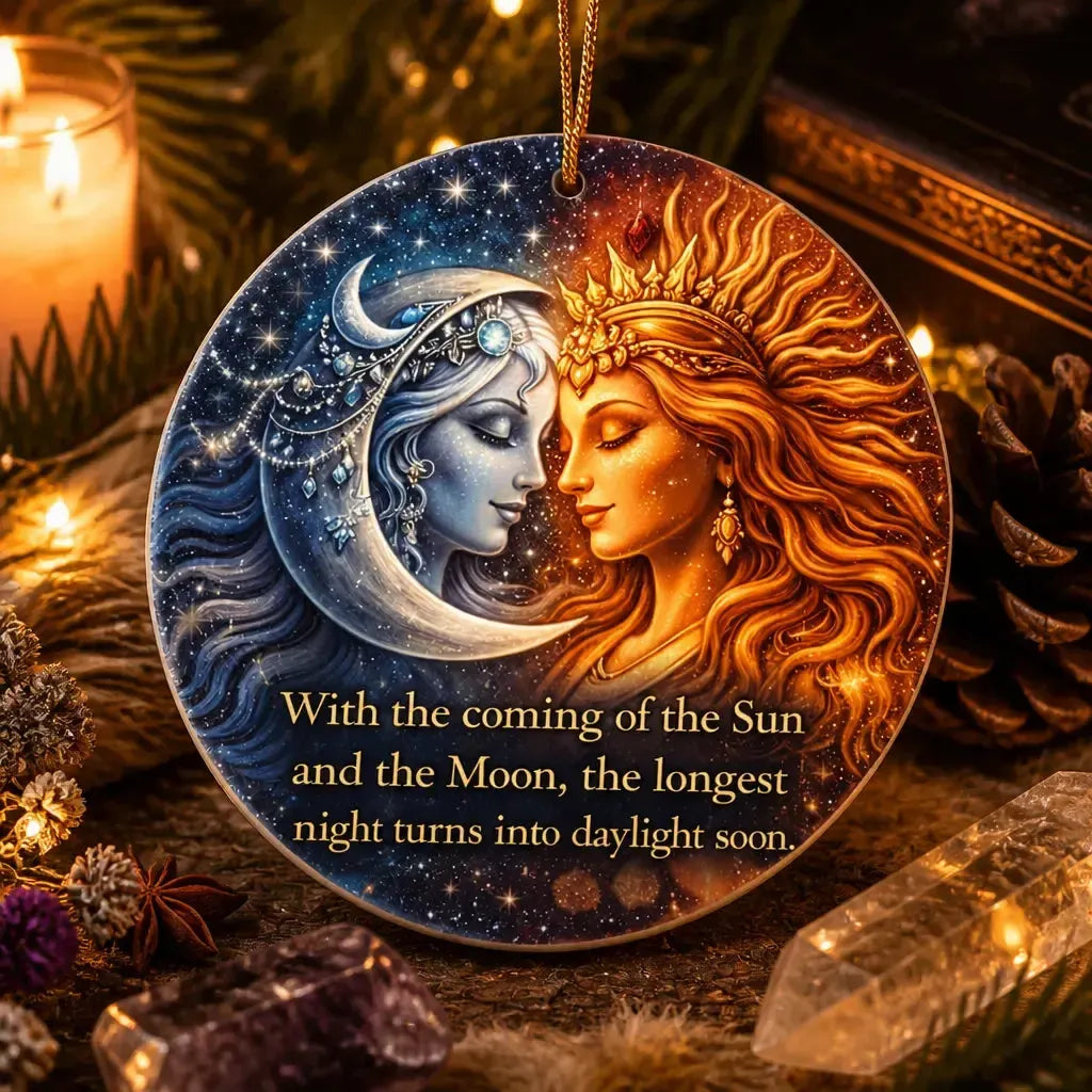 Sun and Moon Goddess Yule Ceramic Ornament – Wiccan Christmas Decor_mockup_2.webp