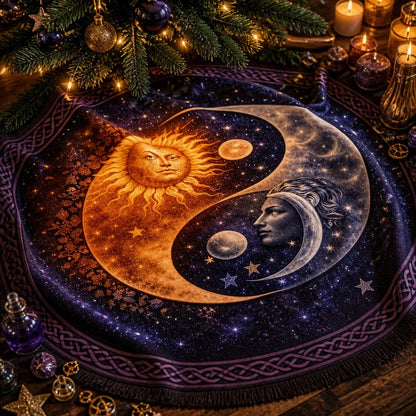 Sun and Moon Yule Tree Skirt – Wicca Witch Gothic Decor_mockup_3.webp