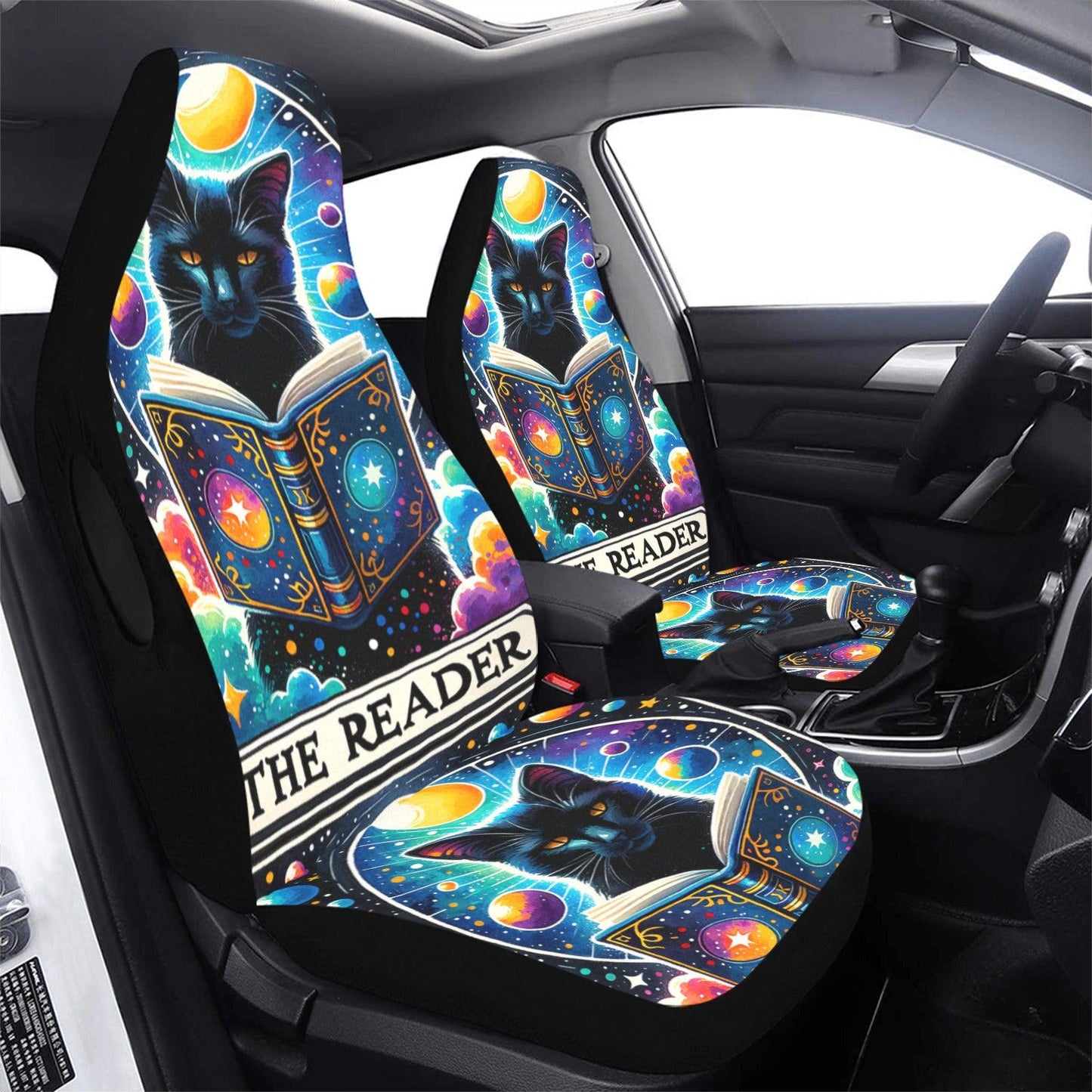 Tarot Black Cat Witchcraft Car Seat Covers-MoonChildWorld