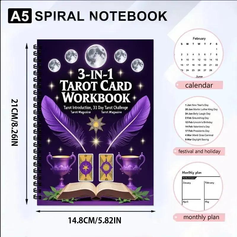 Tarot Card Witchcraft Notebook Wicca Spiritual Planner for Magick Divination-MoonChildWorld