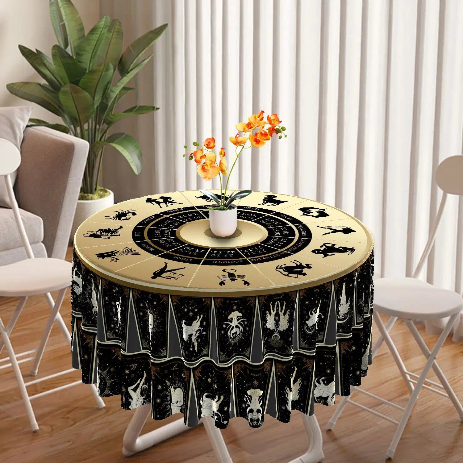 Tarot Circular Table Cloth Pagan Table Cover-MoonChildWorld