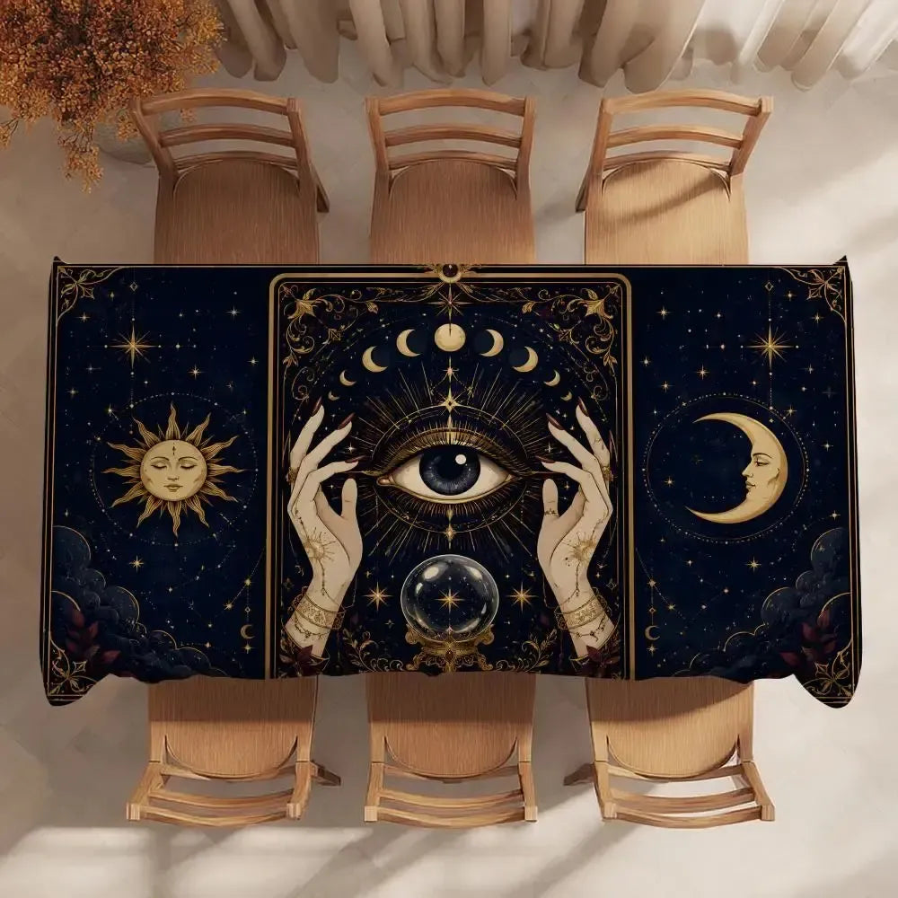 Tarot eye altar cloth – mystic print detail