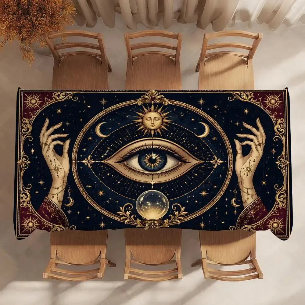 Occult tarot tablecloth – witchy kitchen table decor