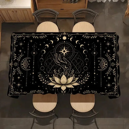 Divination altar cloth – tarot spread laid out on cloth