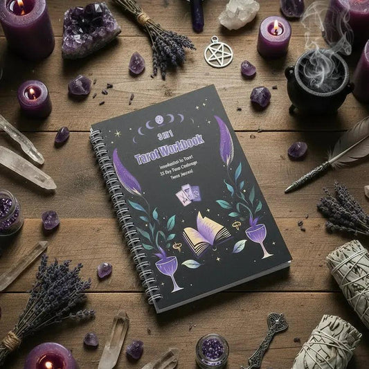 Tarot Workbook For Beginners Introduction 33-day Tarot Challenge Journal-MoonChildWorld