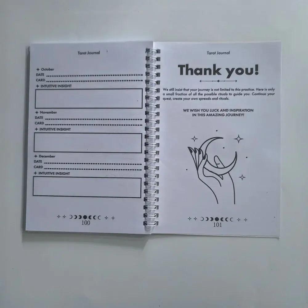 Tarot Workbook For Beginners Introduction 33-day Tarot Challenge Journal-MoonChildWorld