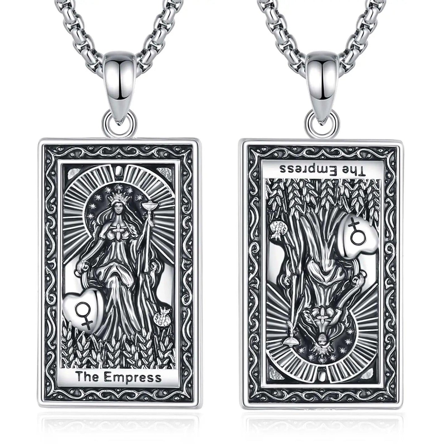 The Empress Tarot Cards Necklace Major Arcana Divination Pendant Witch Jewelry-MoonChildWorld
