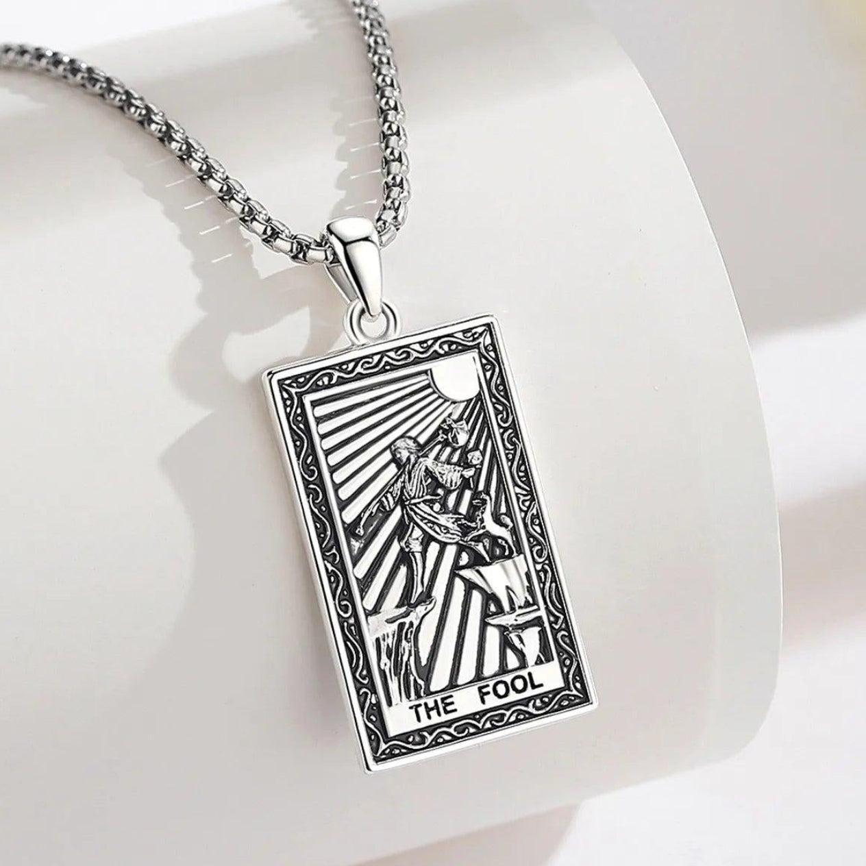The Fool Tarot Cards Necklace Major Arcana Divination Pendant Witch Jewelry-MoonChildWorld