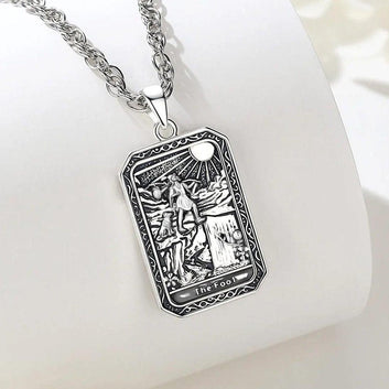 The Fool Tarot Cards Necklace Major Arcana Divination Pendant Witch Jewelry