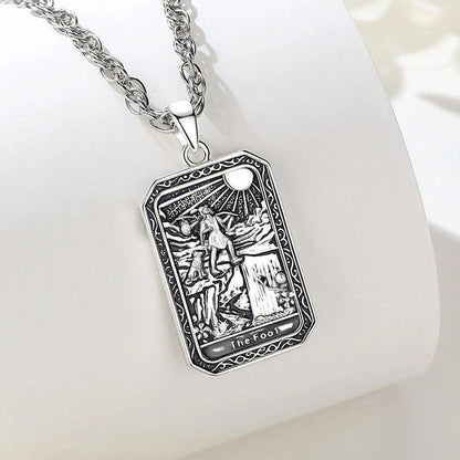 The Fool Tarot Cards Necklace Major Arcana Divination Pendant Witch Jewelry-MoonChildWorld