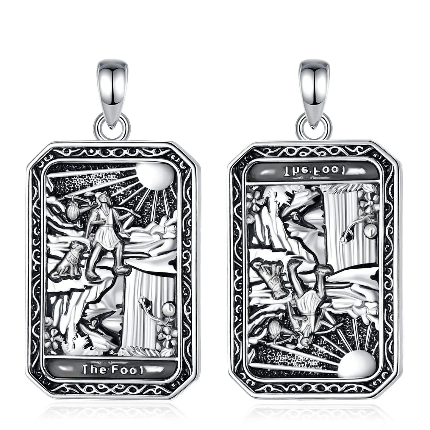 The Fool Tarot Cards Necklace Major Arcana Divination Pendant Witch Jewelry-MoonChildWorld
