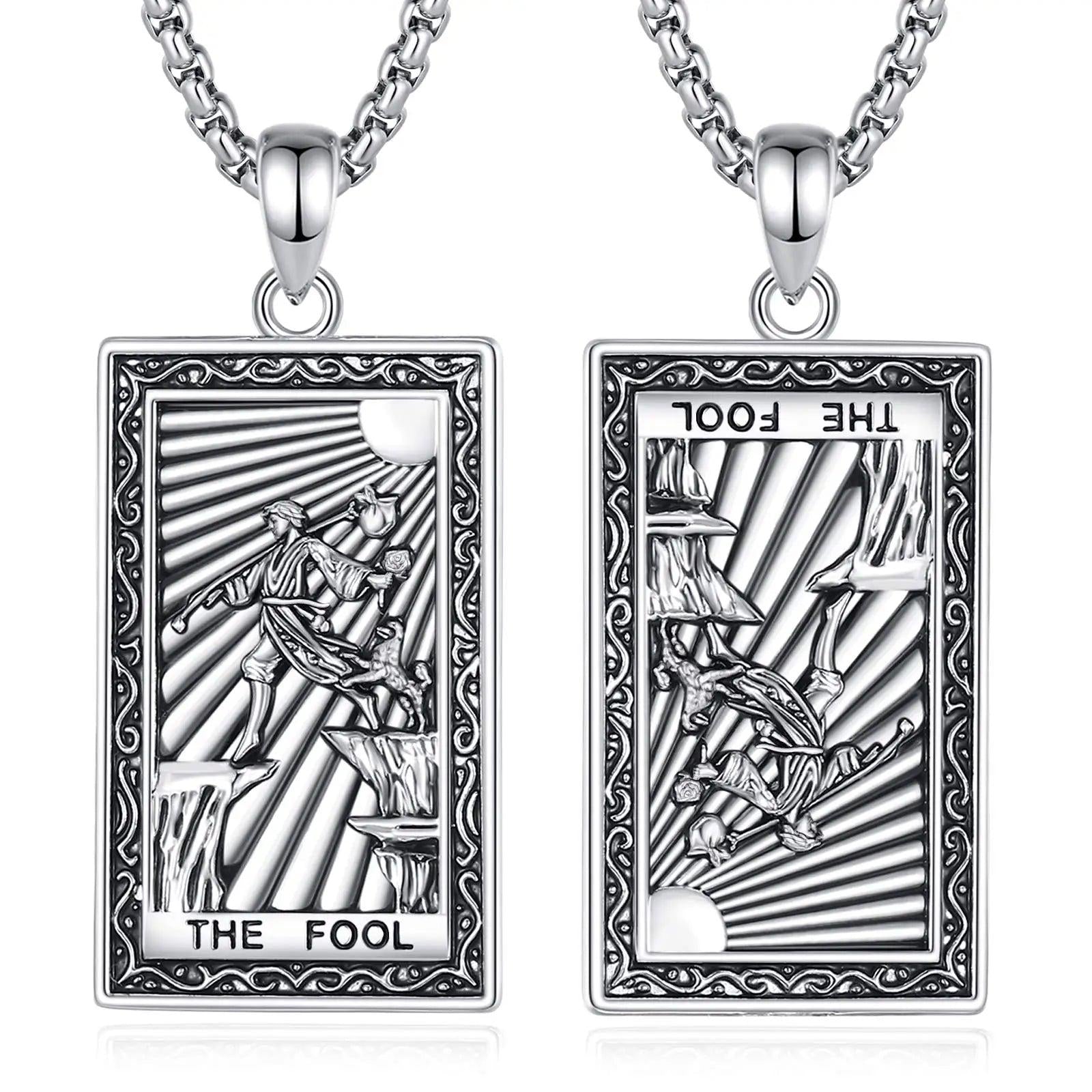 The Fool Tarot Cards Necklace Major Arcana Divination Pendant Witch Jewelry-MoonChildWorld