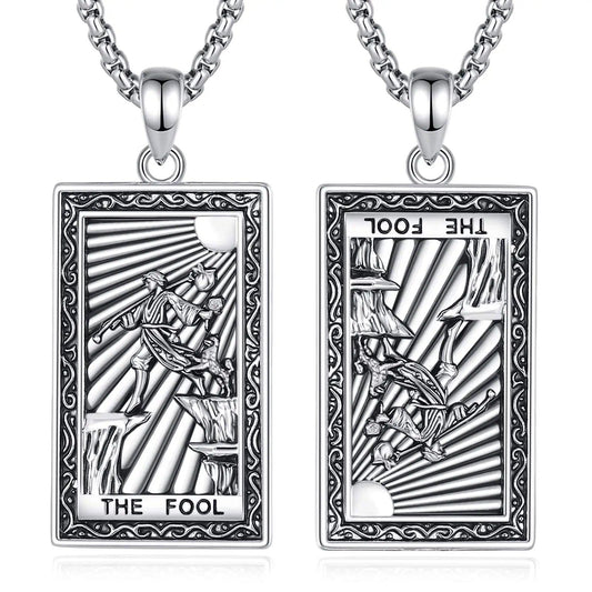 The Fool Tarot Cards Necklace Major Arcana Divination Pendant Witch Jewelry