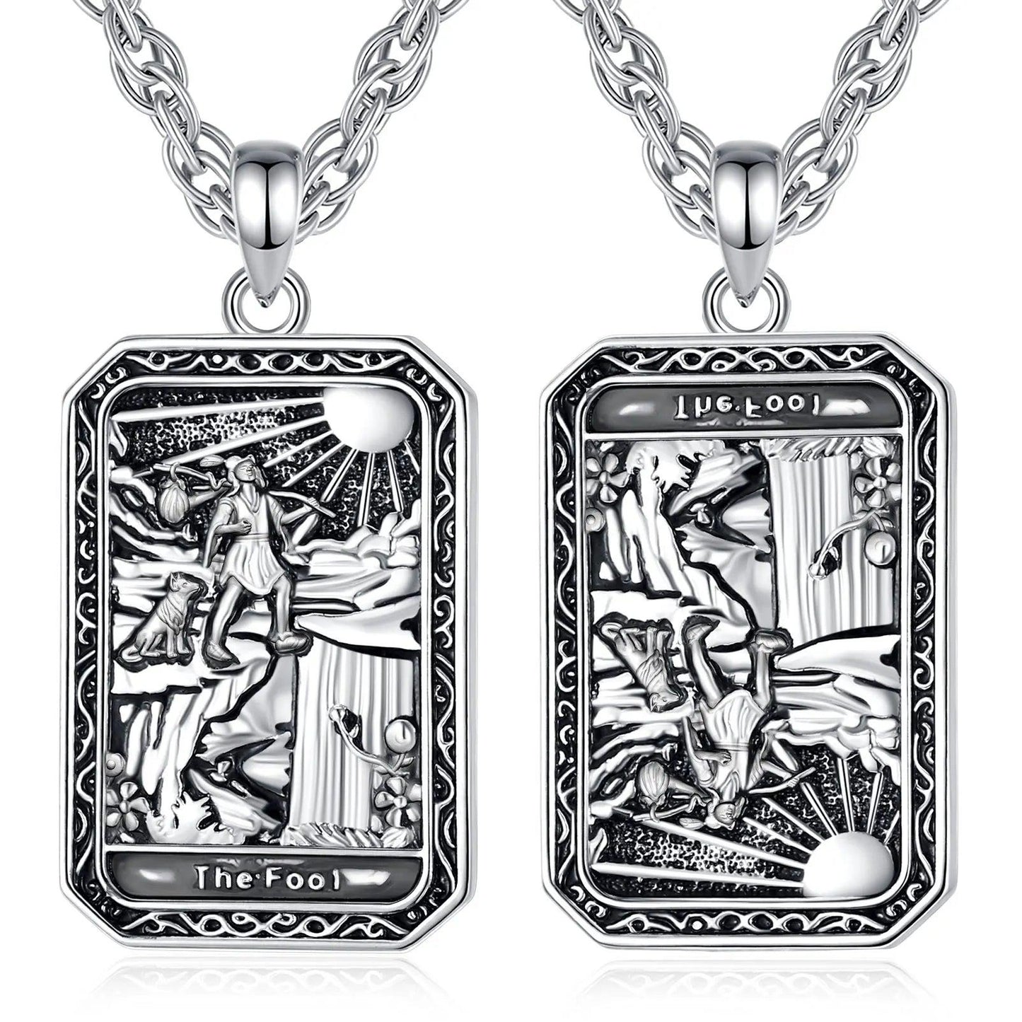 The Fool Tarot Cards Necklace Major Arcana Divination Pendant Witch Jewelry-MoonChildWorld
