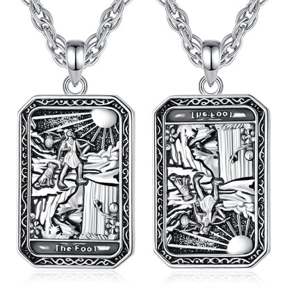 The Fool Tarot Cards Necklace Major Arcana Divination Pendant Witch Jewelry-MoonChildWorld