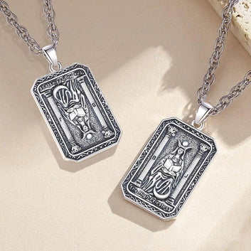 The High Priestess Tarot Cards Necklace Major Arcana Divination Pendant Witch Jewelry