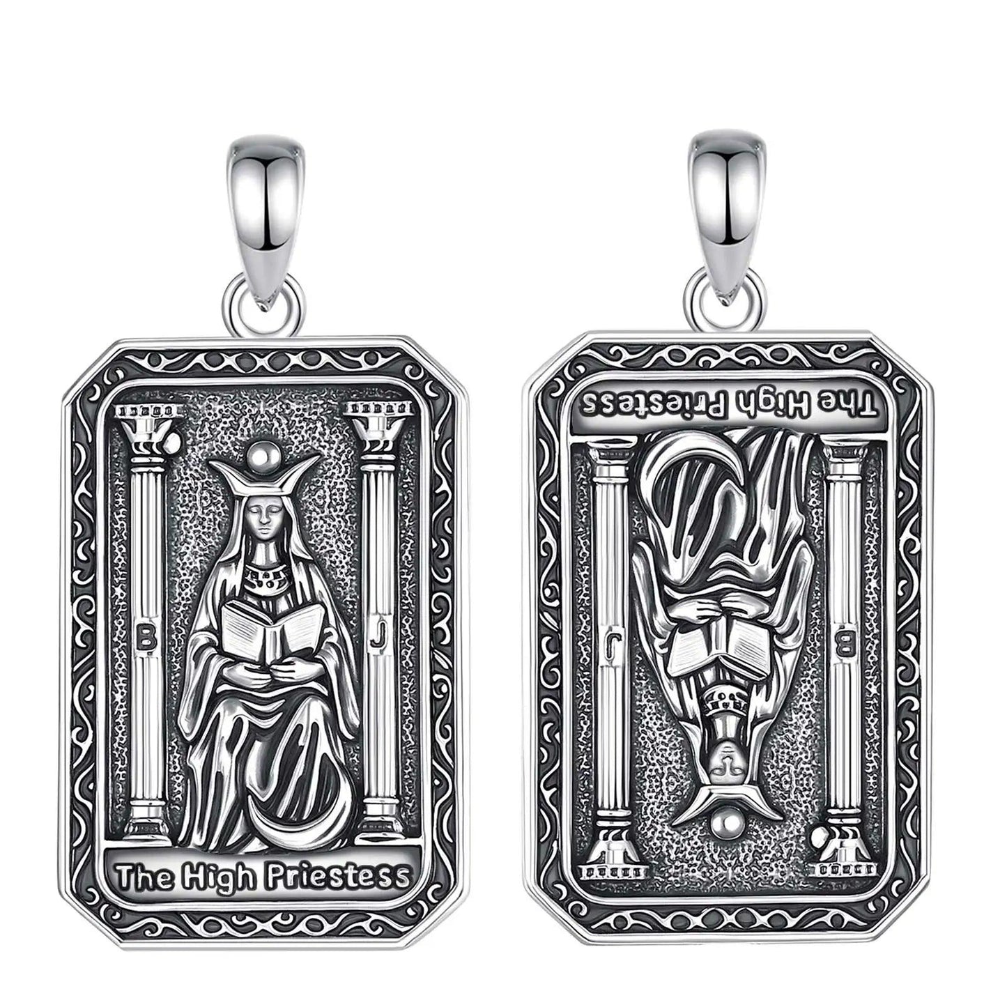 The High Priestess Tarot Cards Necklace Major Arcana Divination Pendant Witch Jewelry-MoonChildWorld