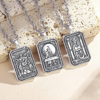 The Lovers Tarot Cards Necklace Major Arcana Divination Pendant Witch Jewelry-MoonChildWorld