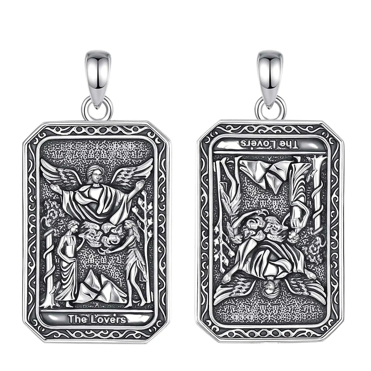 The Lovers Tarot Cards Necklace Major Arcana Divination Pendant Witch Jewelry-MoonChildWorld