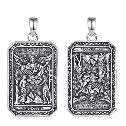 The Lovers Tarot Cards Necklace Major Arcana Divination Pendant Witch Jewelry-MoonChildWorld