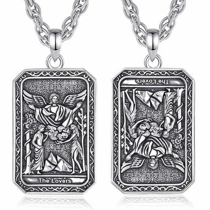 The Lovers Tarot Cards Necklace Major Arcana Divination Pendant Witch Jewelry-MoonChildWorld