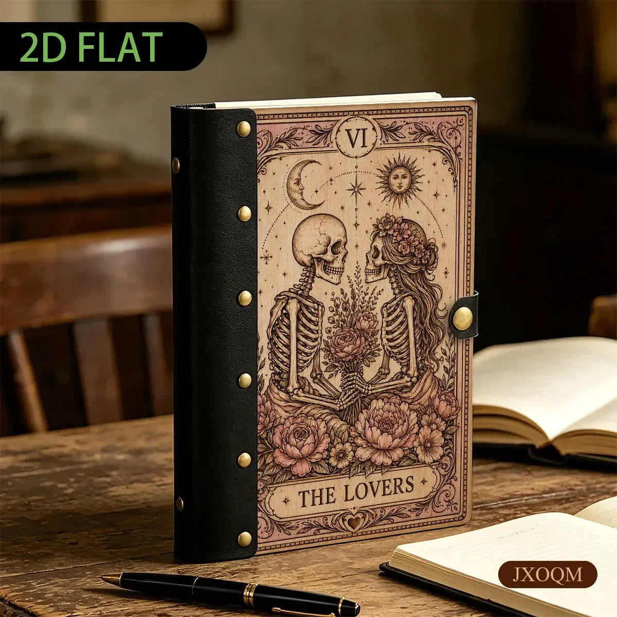 The Lovers Tarot Skeleton Journal - tarot journal - MoonChildWorld
