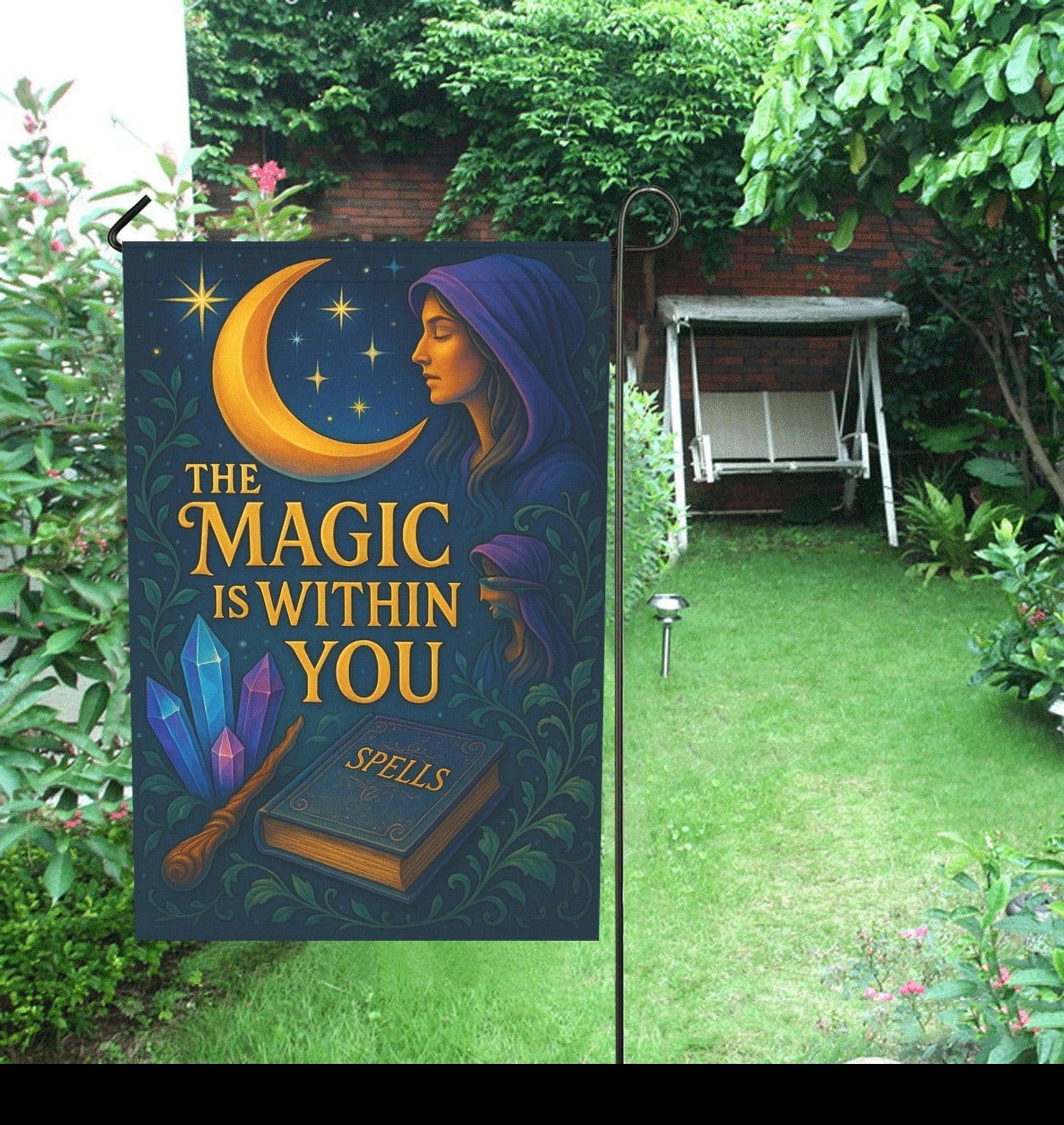 The Magic Within You Witchy Garden Flag & Wicca House Flag - Pagan Outdoor Decor-MoonChildWorld
