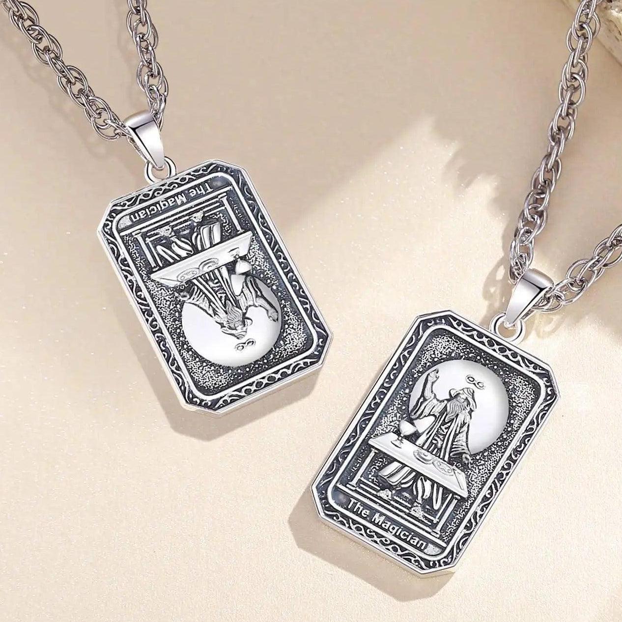 The Magician Tarot Cards Necklace Major Arcana Divination Pendant Wicca Jewelry-MoonChildWorld