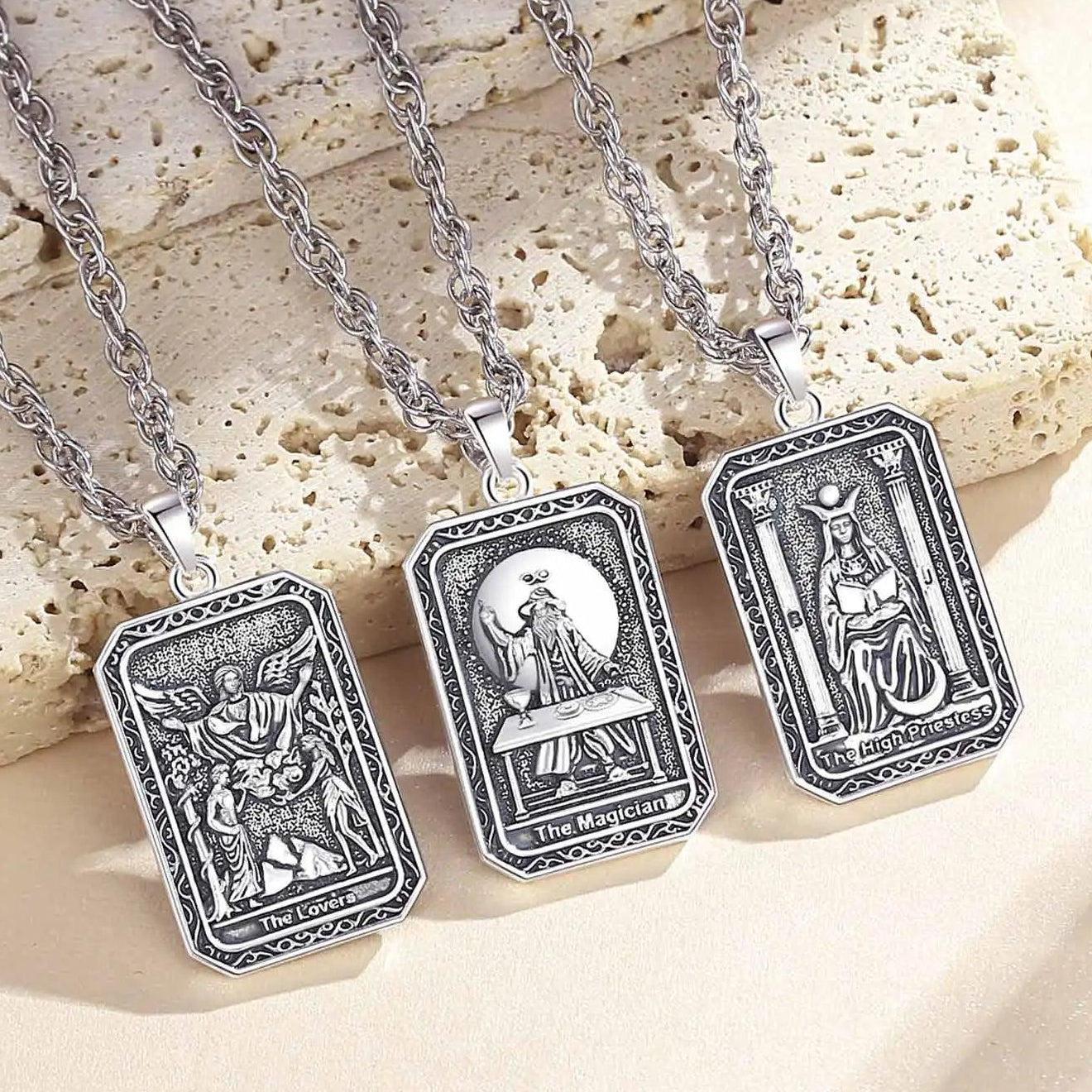 The Magician Tarot Cards Necklace Major Arcana Divination Pendant Wicca Jewelry-MoonChildWorld