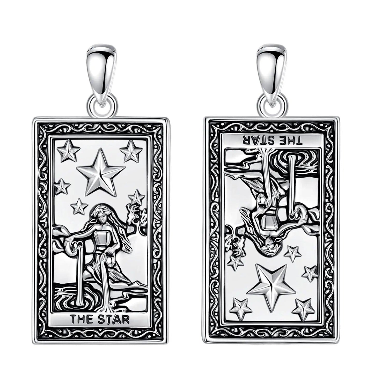 The Star Tarot Cards Necklace Major Arcana Divination Pendant Wicca Pagan Jewelry-MoonChildWorld