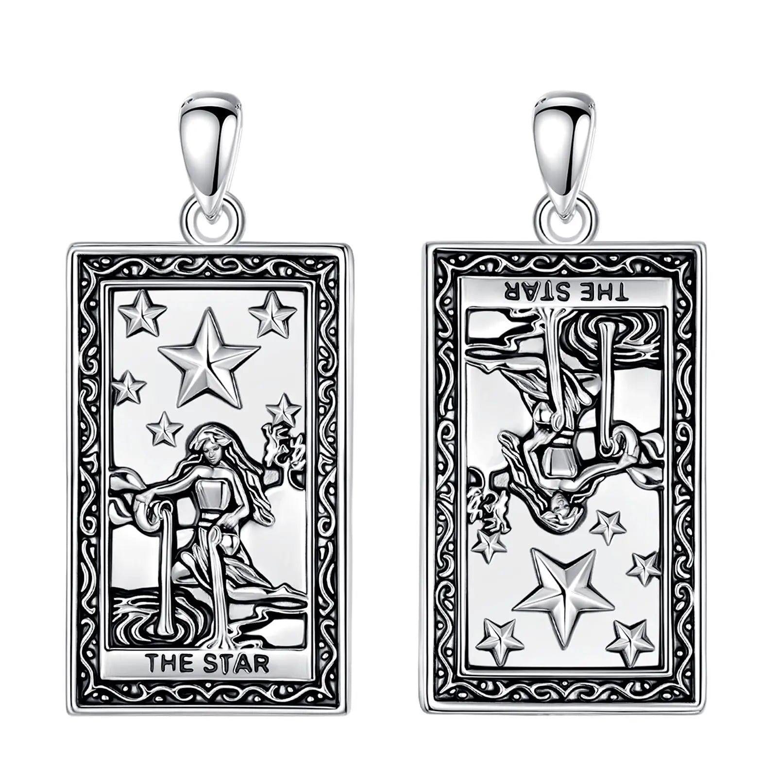 The Star Tarot Cards Necklace Major Arcana Divination Pendant Wicca Pagan Jewelry-MoonChildWorld
