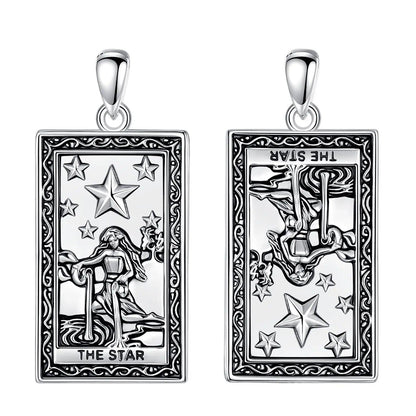 The Star Tarot Cards Necklace Major Arcana Divination Pendant Wicca Pagan Jewelry-MoonChildWorld