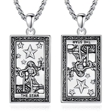 The Star Tarot Cards Necklace Major Arcana Divination Pendant Wicca Pagan Jewelry-MoonChildWorld