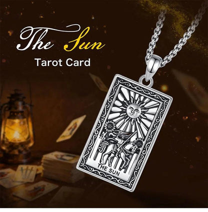 The Sun Tarot Cards Necklace Major Arcana Divination Pendant Wicca Pagan Jewelry-MoonChildWorld