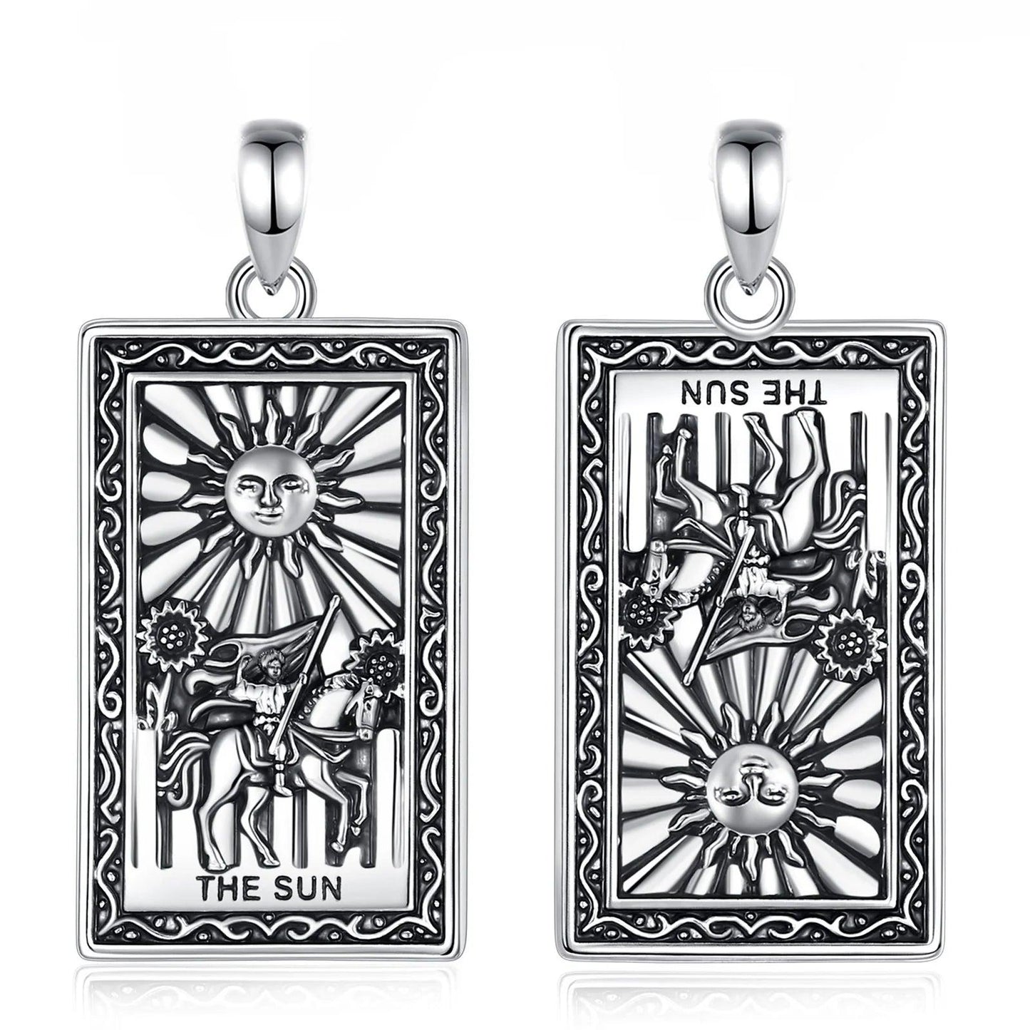 The Sun Tarot Cards Necklace Major Arcana Divination Pendant Wicca Pagan Jewelry-MoonChildWorld