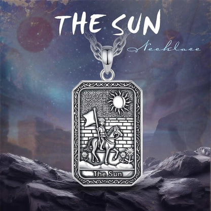 The Sun Tarot Cards Necklace Major Arcana Divination Pendant Witch Jewelry-MoonChildWorld