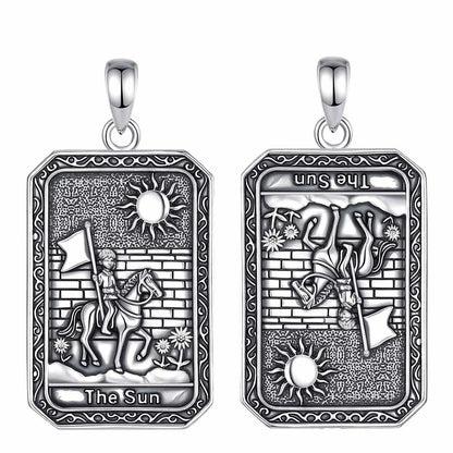 The Sun Tarot Cards Necklace Major Arcana Divination Pendant Witch Jewelry-MoonChildWorld