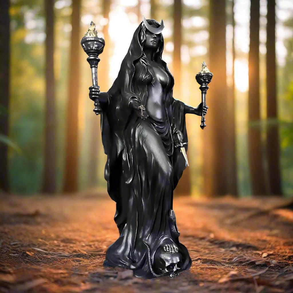 The Witch Of The Night Sculpture Statue - Greek Goddess Hecate Statue Wiccan Home Decor-MoonChildWorld